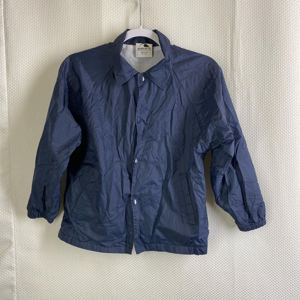 Augusta Sportswear Navy Blue Youth M Coach Jacket Windbreaker